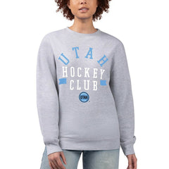 NHL Utah Mammoth G-III 4Her by Carl Banks Women's Graphic Pullover Sweatshirt - Heather Gray