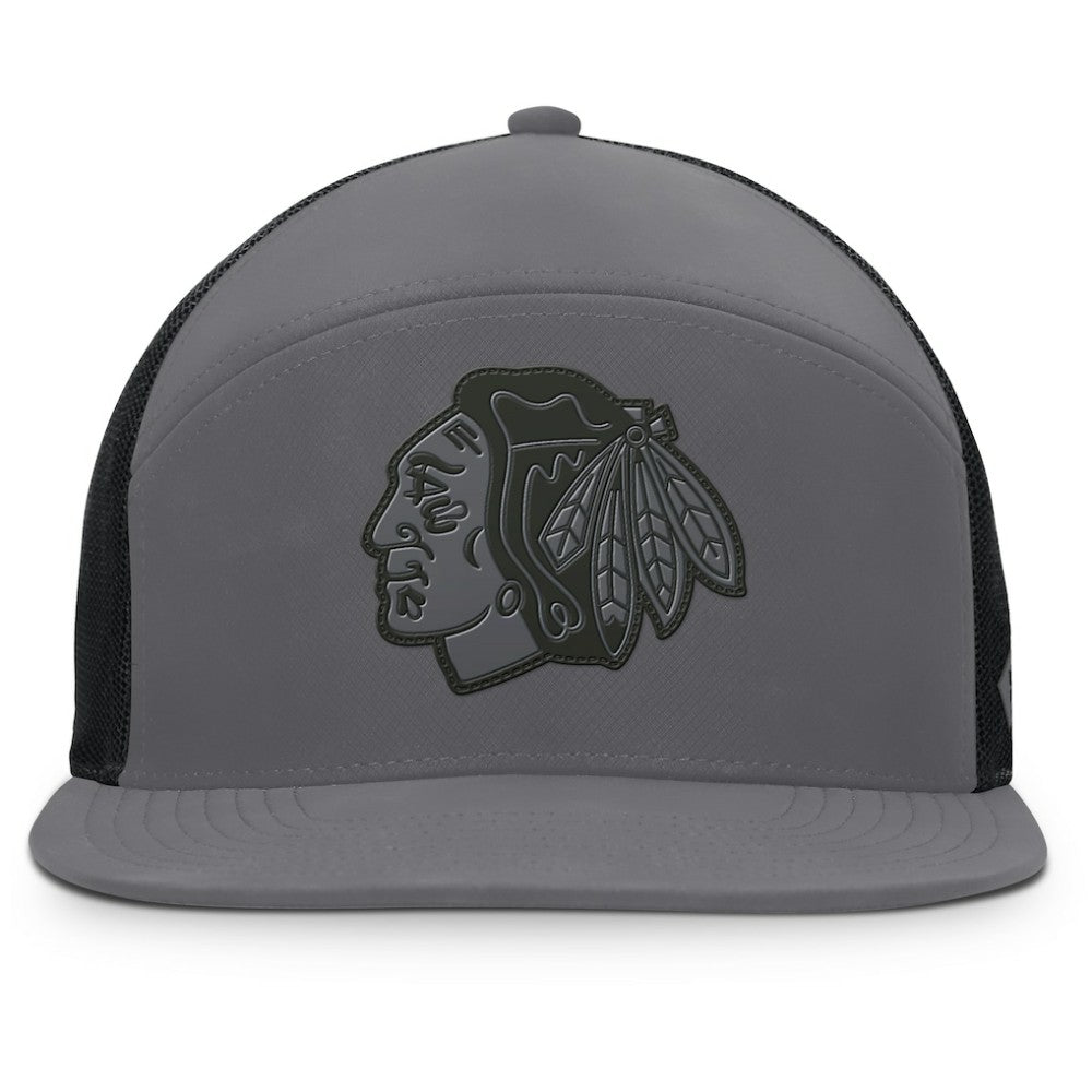 NHL Chicago Blackhawks Fanatics Fairweather Adjustable Hat - Charcoal