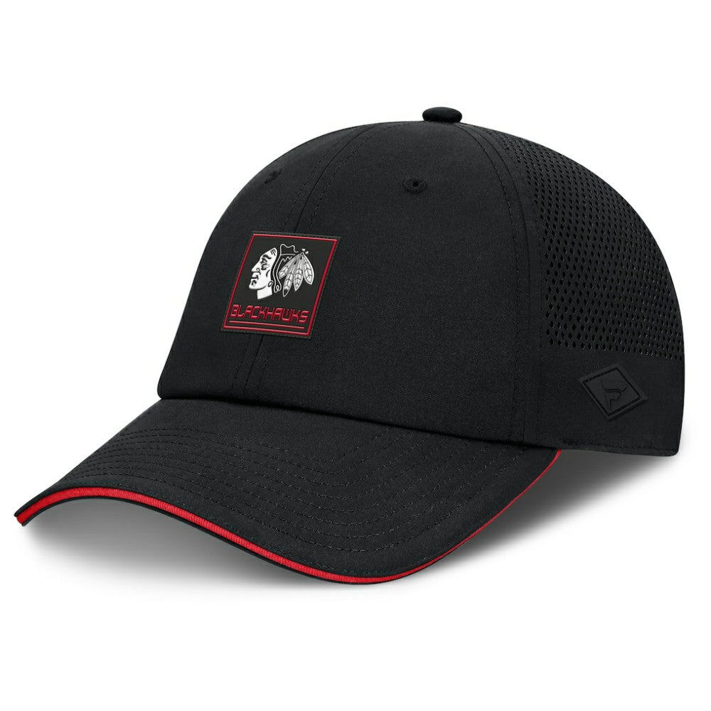 NHL Chicago Blackhawks Fanatics Driver Adjustable Hat - Black
