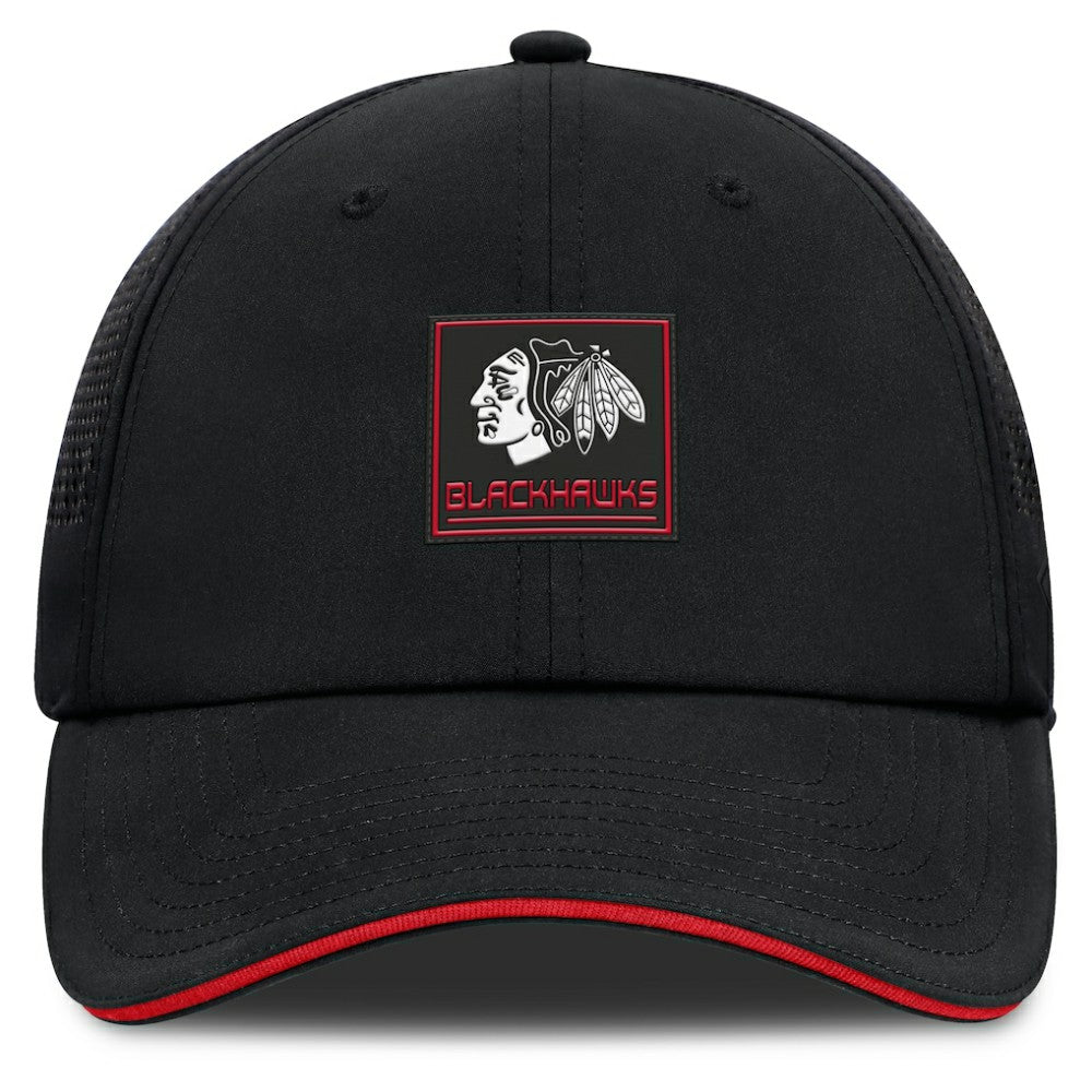 NHL Chicago Blackhawks Fanatics Driver Adjustable Hat - Black