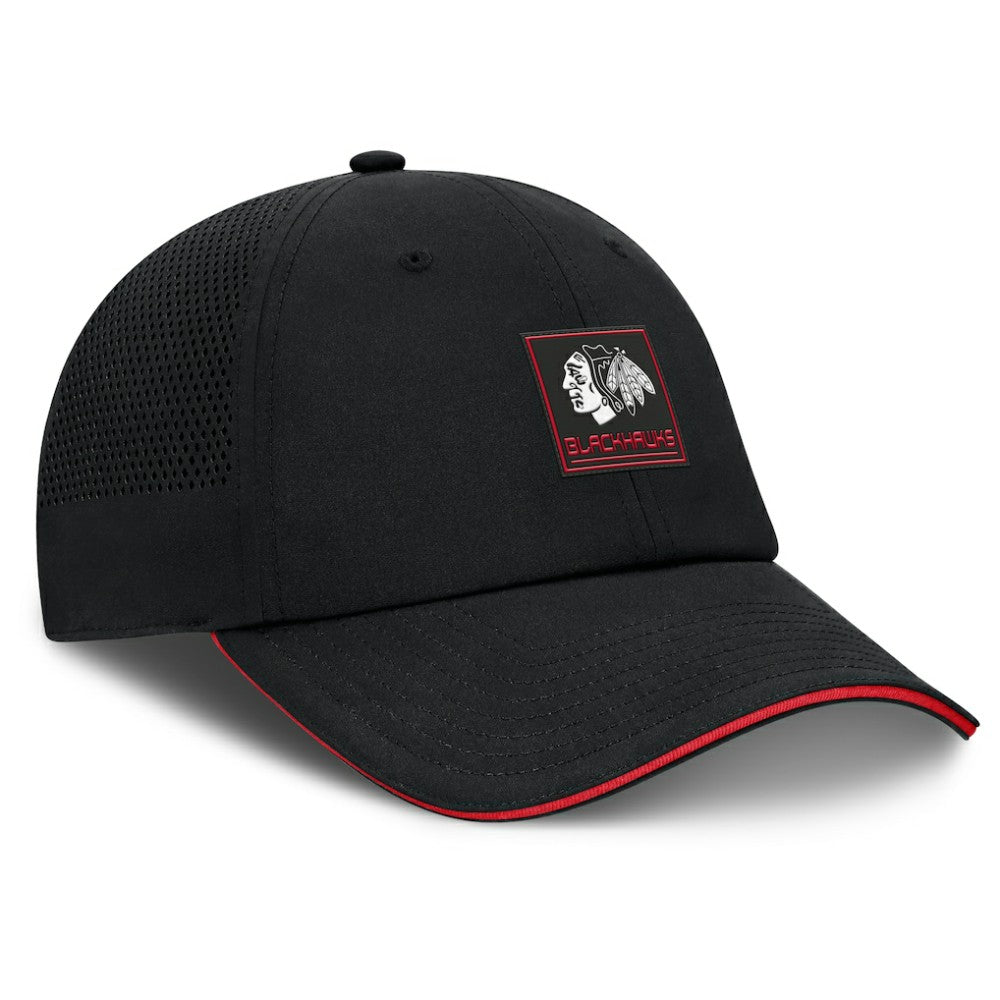 NHL Chicago Blackhawks Fanatics Driver Adjustable Hat - Black