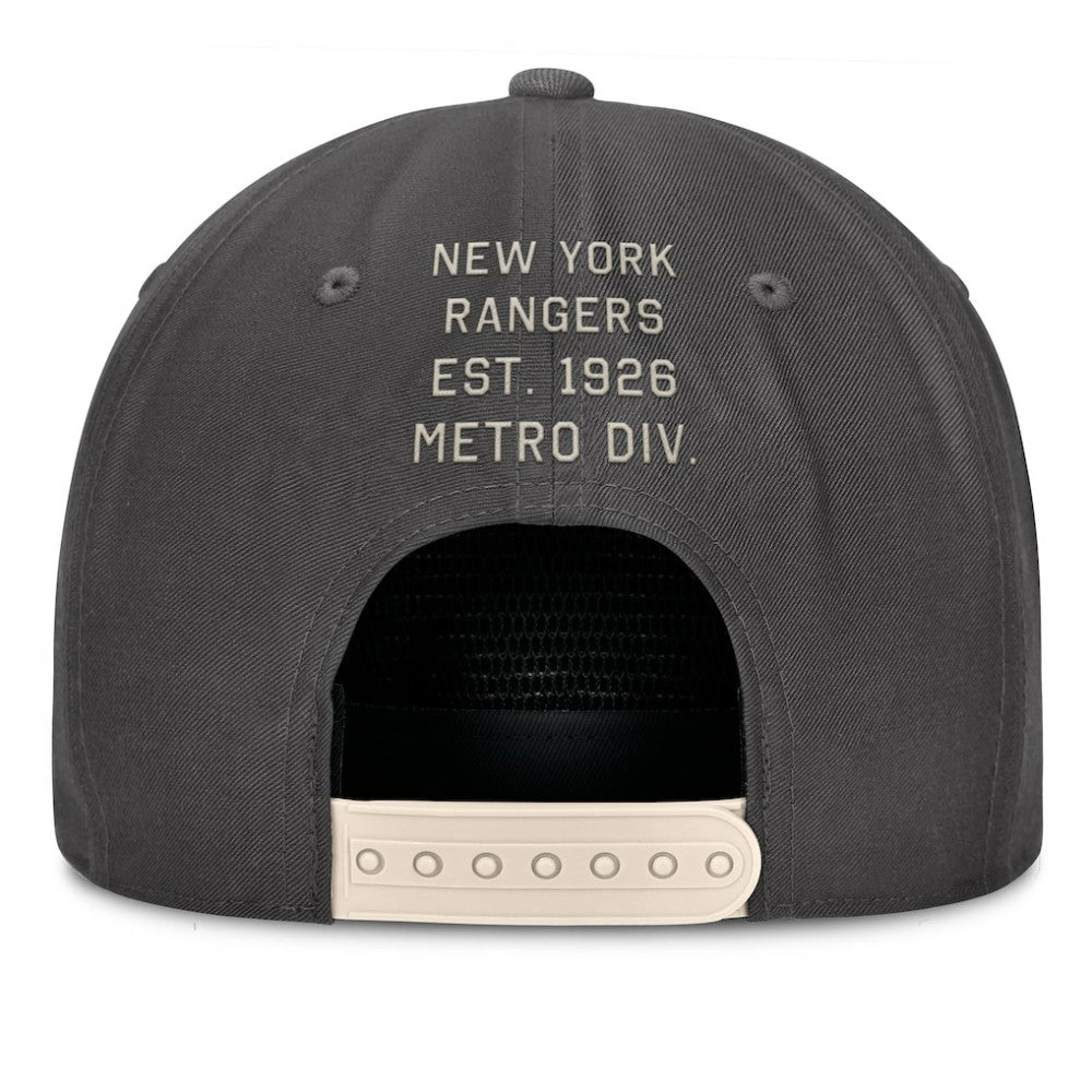 NHL New York Rangers Fanatics Closer Adjustable Hat - Charcoal