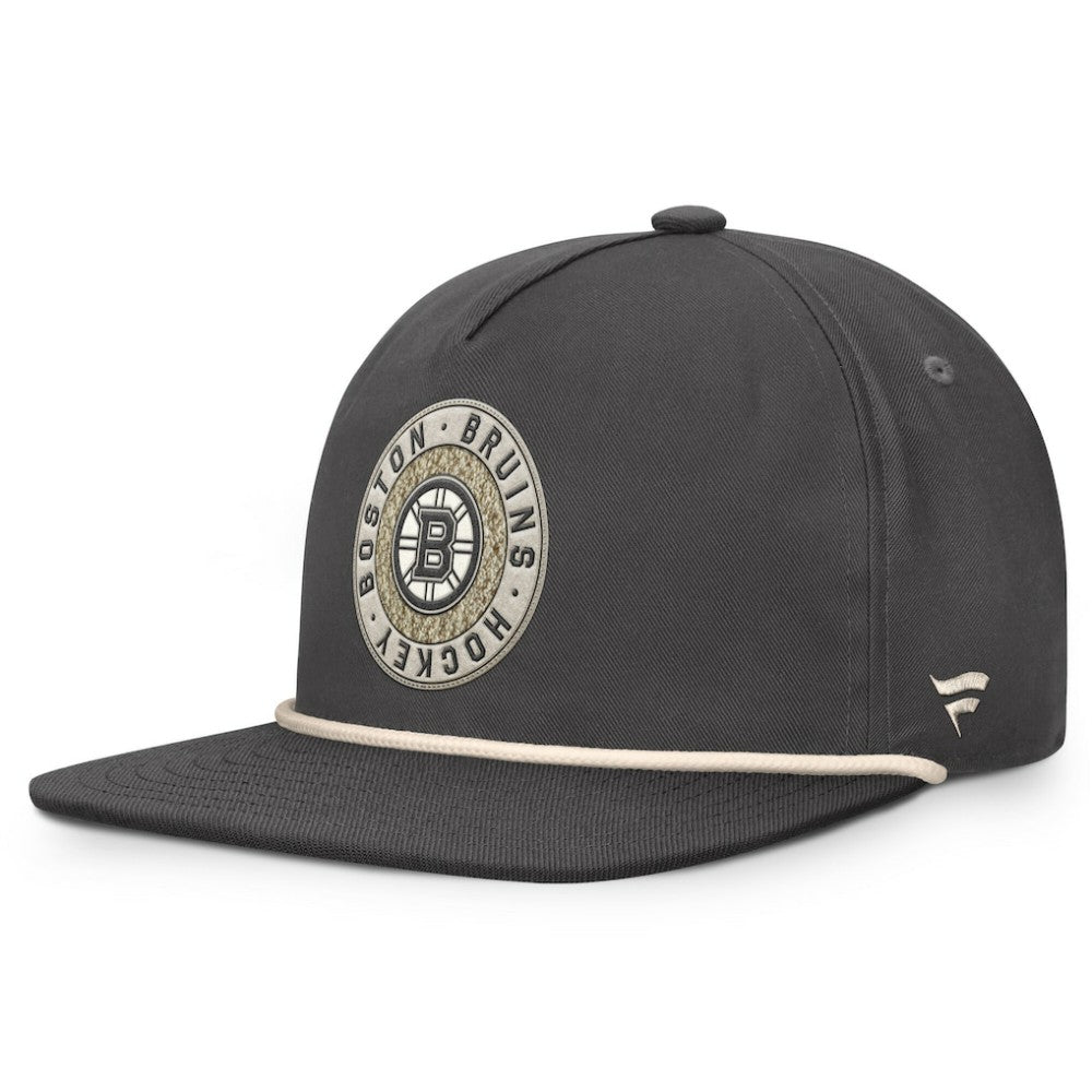 NHL Boston Bruins Fanatics Closer Adjustable Hat - Charcoal