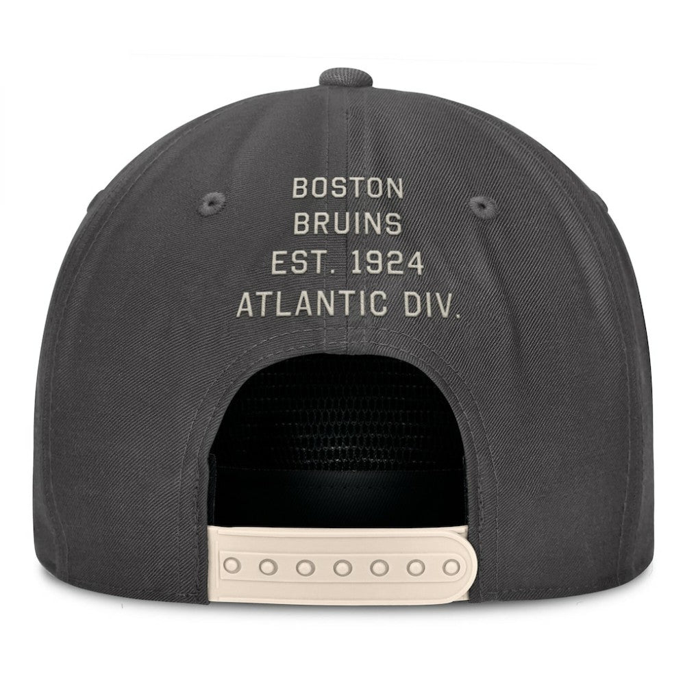 NHL Boston Bruins Fanatics Closer Adjustable Hat - Charcoal