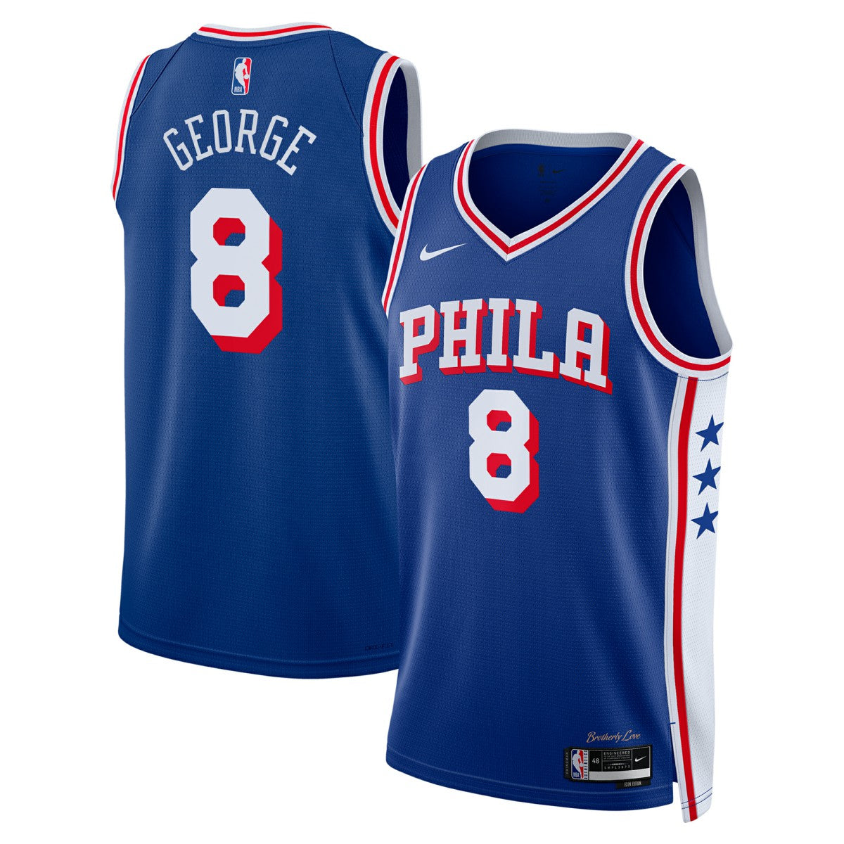 Paul George Philadelphia 76ers Unisex 2024 Offseason Addition Swingman Jersey Royal