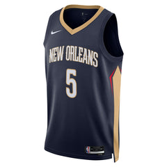 Dejounte Murray New Orleans Pelicans Unisex 2024 Offseason Addition Swingman Jersey Navy