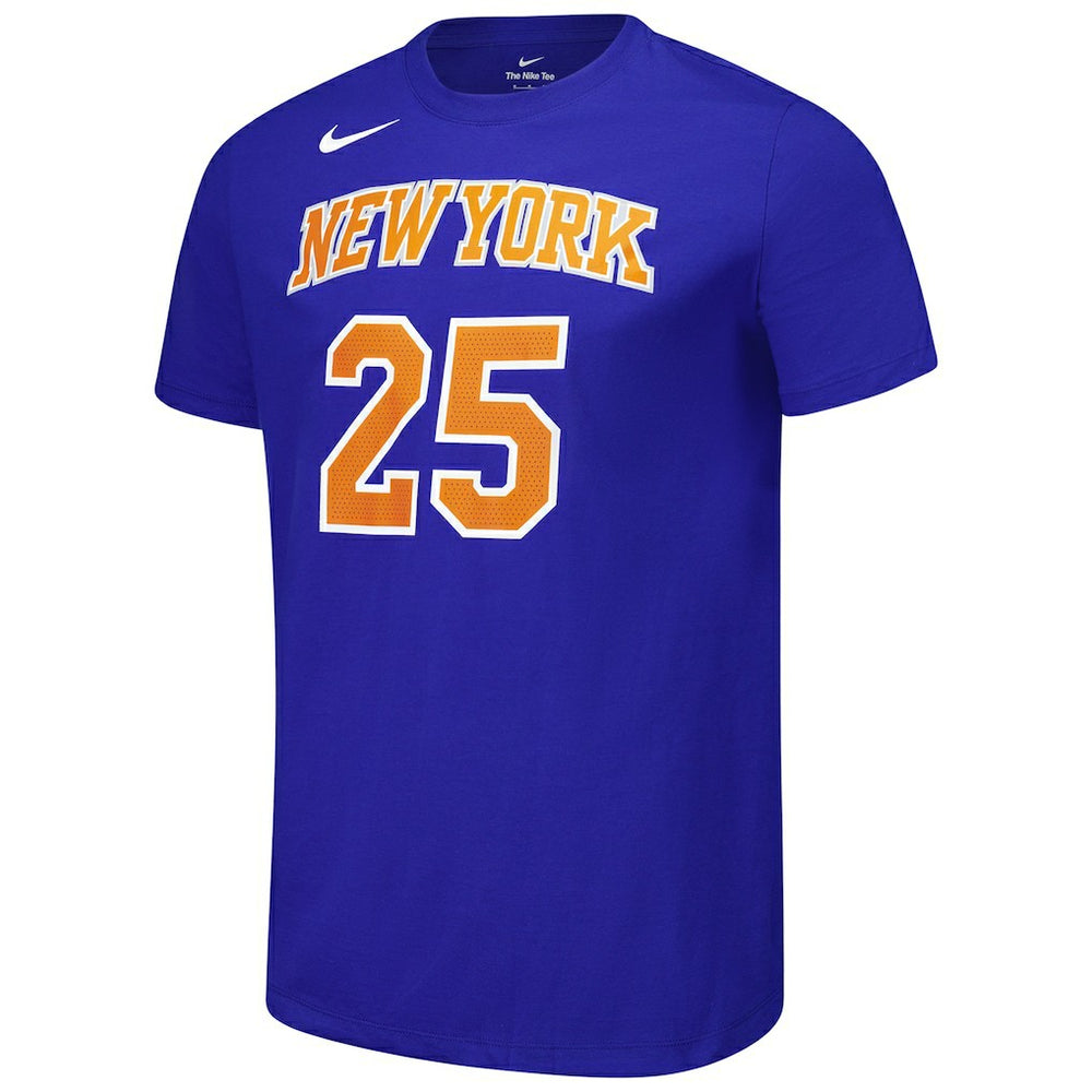 Mikal Bridges New York Knicks Unisex Name & Number T-Shirt Blue