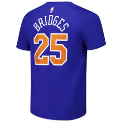 Mikal Bridges New York Knicks Unisex Name & Number T-Shirt Blue