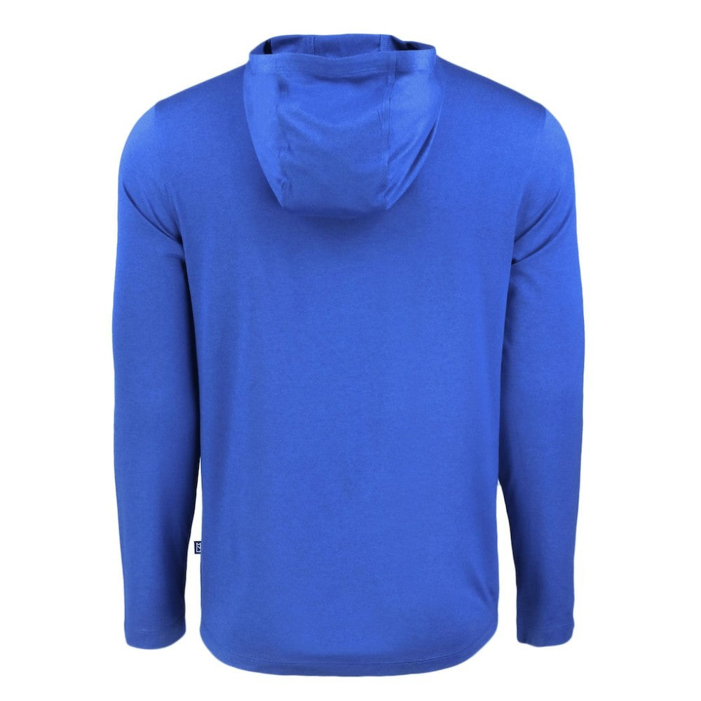 Atlanta Braves Cutter & Buck Coastline Epic Comfort Recycled Eco Hoodie Long Sleeve T-Shirt - Blue Hoodies