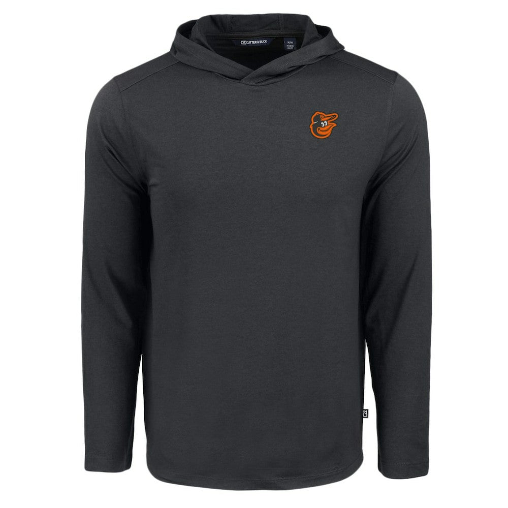 Baltimore Orioles Cutter & Buck Coastline Epic Comfort Recycled Eco Hoodie Long Sleeve T-Shirt - Black Hoodies