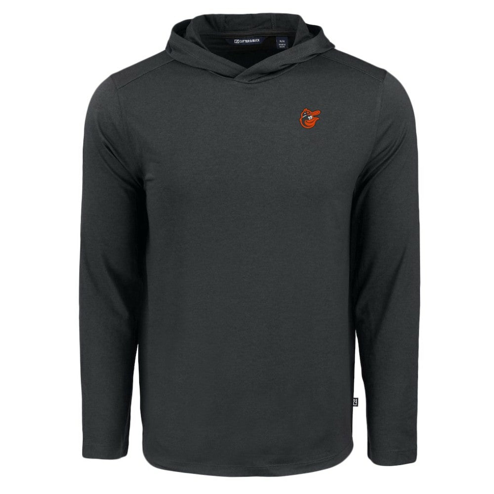 Baltimore Orioles Cutter & Buck Coastline Epic Comfort Recycled Eco Hoodie Long Sleeve T-Shirt - Black Hoodies