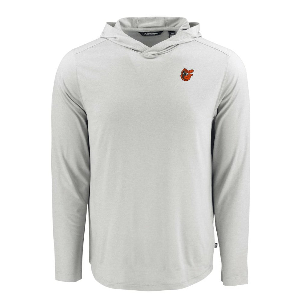 Baltimore Orioles Cutter & Buck Coastline Epic Comfort Recycled Eco Hoodie Long Sleeve T-Shirt - Gray Hoodies