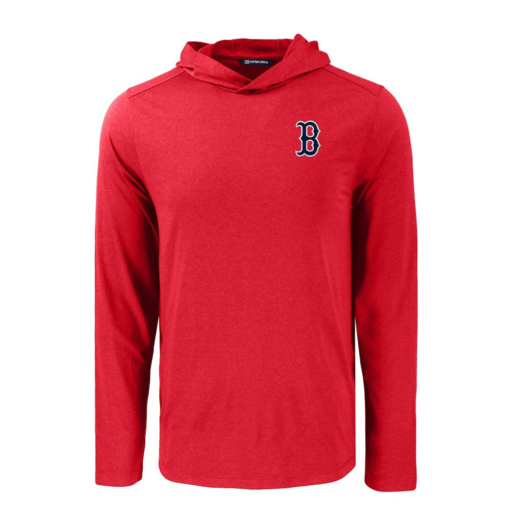 Boston Red Sox Cutter & Buck Coastline Epic Comfort Recycled Eco Hoodie Long Sleeve T-Shirt - Red Hoodies