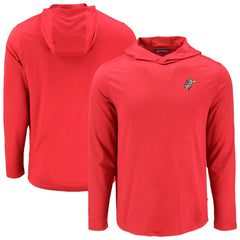 Cincinnati Reds Cutter & Buck Coastline Epic Comfort Recycled Eco Hoodie Long Sleeve T-Shirt - Red Hoodies
