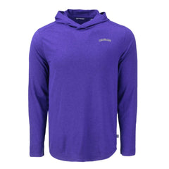 Colorado Rockies Cutter & Buck Coastline Epic Comfort Recycled Eco Hoodie Long Sleeve T-Shirt - Purple Hoodies