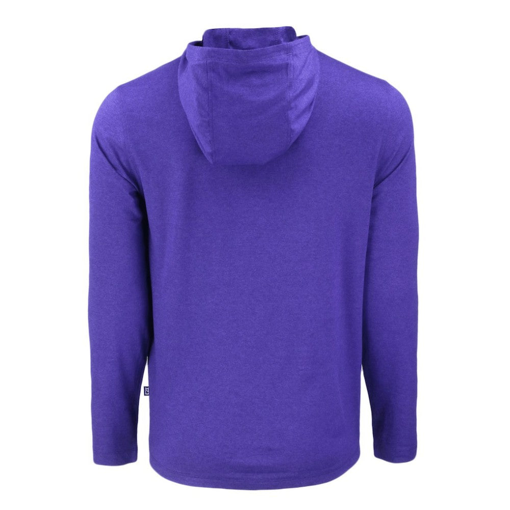 Colorado Rockies Cutter & Buck Coastline Epic Comfort Recycled Eco Hoodie Long Sleeve T-Shirt - Purple Hoodies