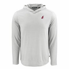 Cleveland Guardians Cutter & Buck Coastline Epic Comfort Recycled Eco Hoodie Long Sleeve T-Shirt - Gray Hoodies