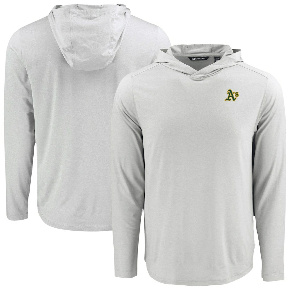 Athletics Cutter & Buck Coastline Epic Comfort Recycled Eco Hoodie Long Sleeve T-Shirt - Gray Hoodies