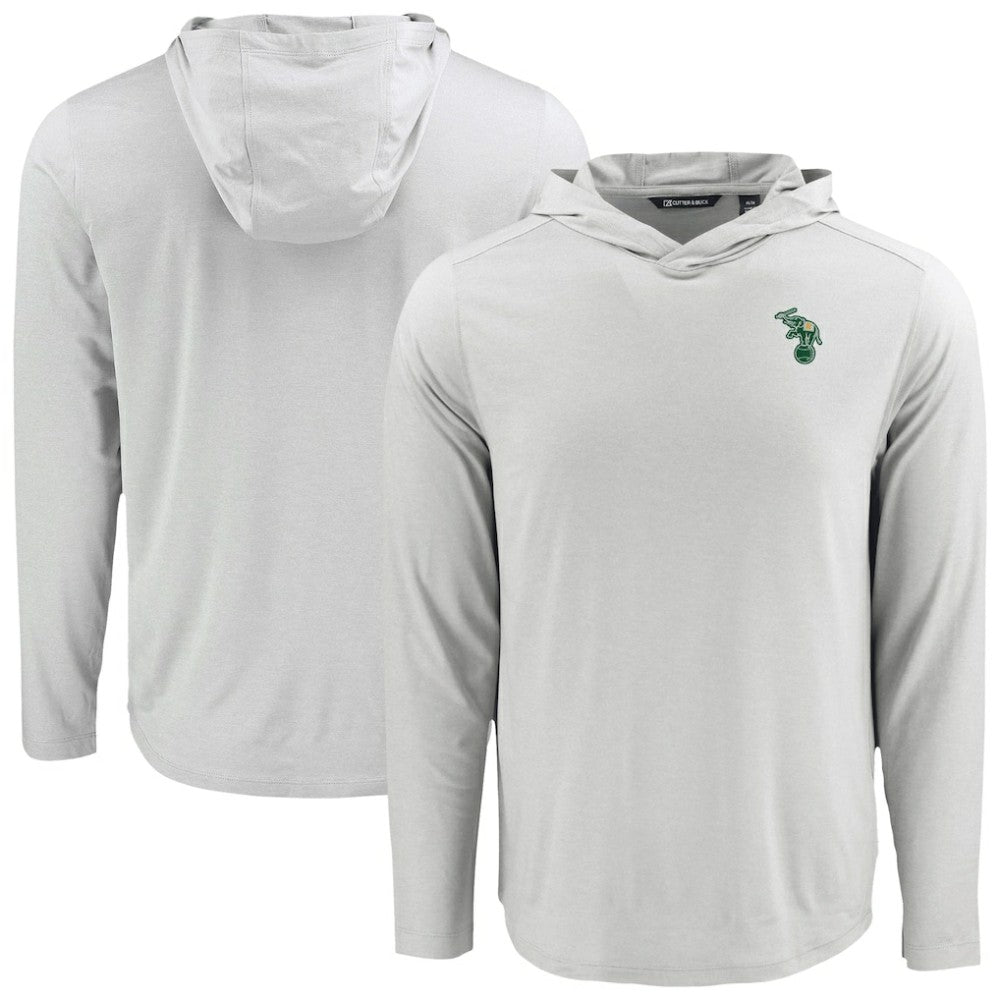 Athletics Cutter & Buck Coastline Epic Comfort Recycled Eco Hoodie Long Sleeve T-Shirt - Gray Hoodies