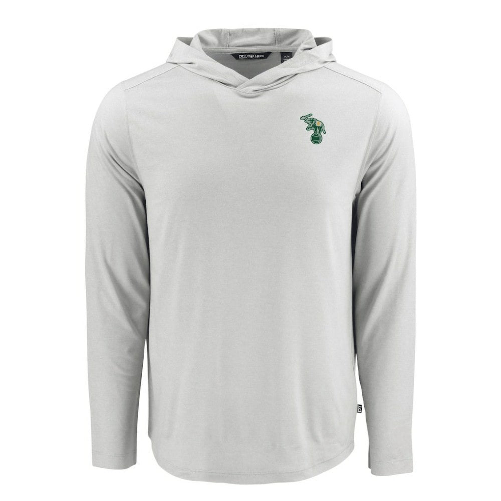 Athletics Cutter & Buck Coastline Epic Comfort Recycled Eco Hoodie Long Sleeve T-Shirt - Gray Hoodies