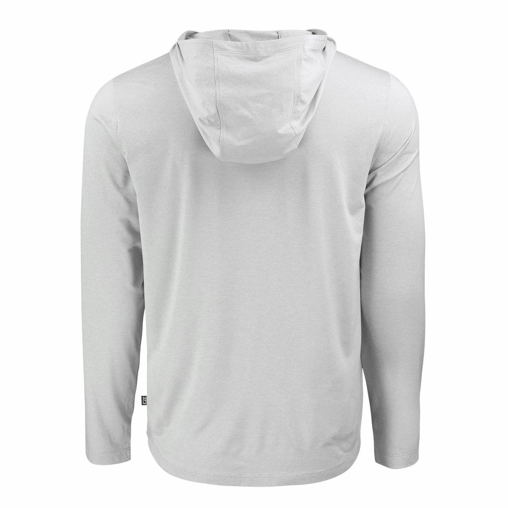 Milwaukee Brewers Cutter & Buck Coastline Epic Comfort Recycled Eco Hoodie Long Sleeve T-Shirt - Gray Hoodies