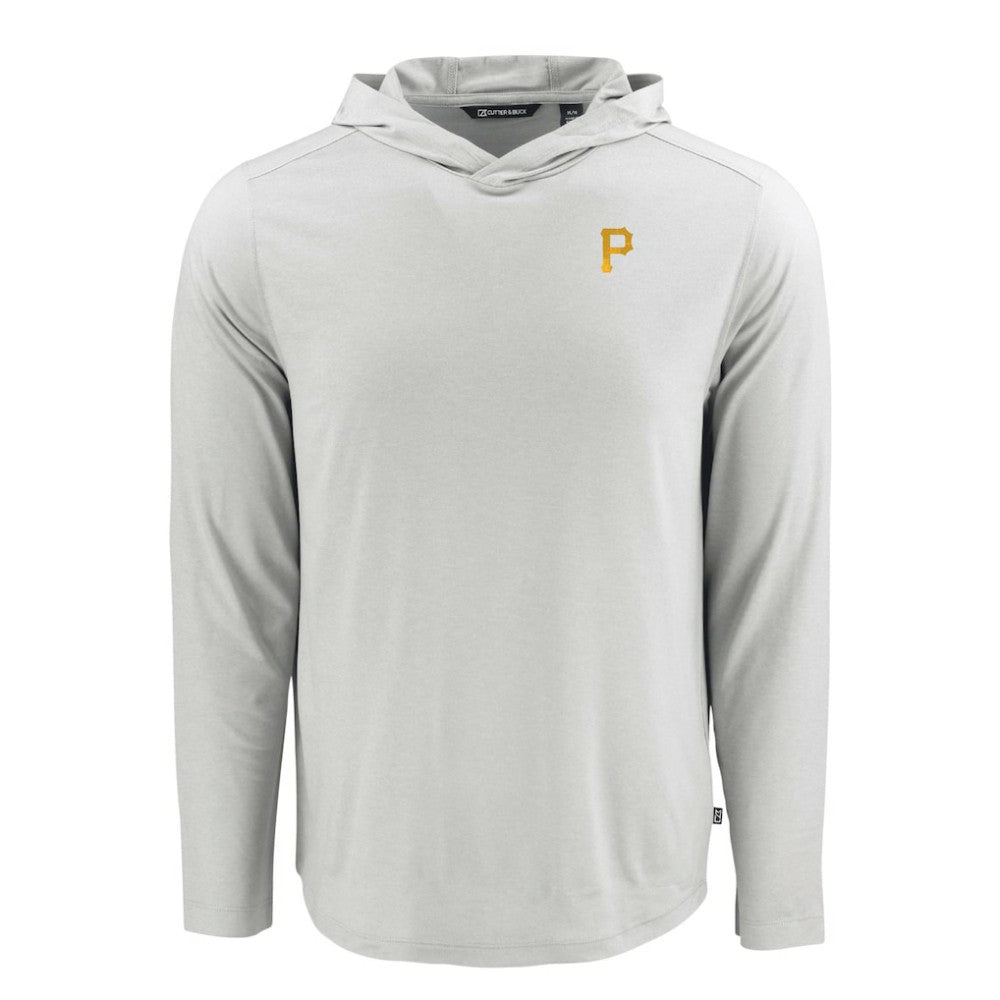 Pittsburgh Pirates Cutter & Buck Coastline Epic Comfort Recycled Eco Hoodie Long Sleeve T-Shirt - Gray Hoodies