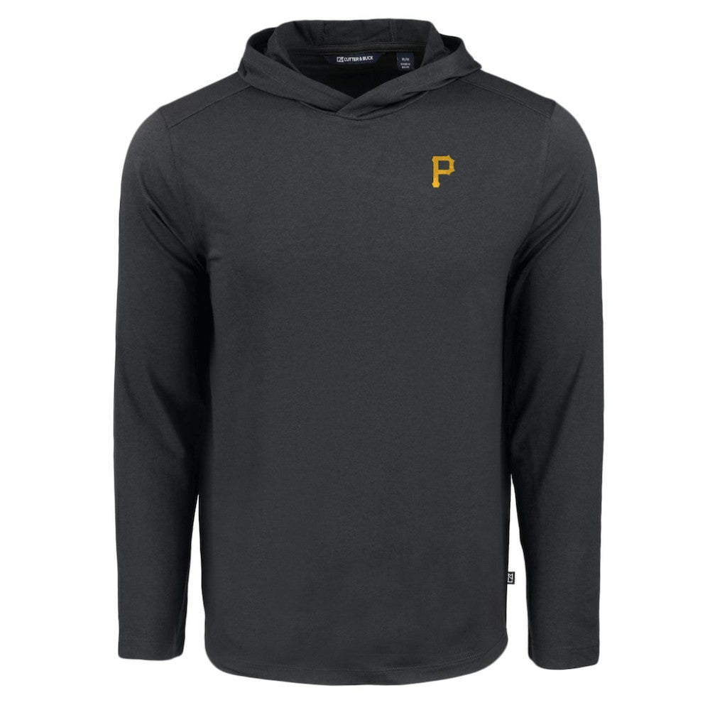 Pittsburgh Pirates Cutter & Buck Coastline Epic Comfort Recycled Eco Hoodie Long Sleeve T-Shirt - Black Hoodies
