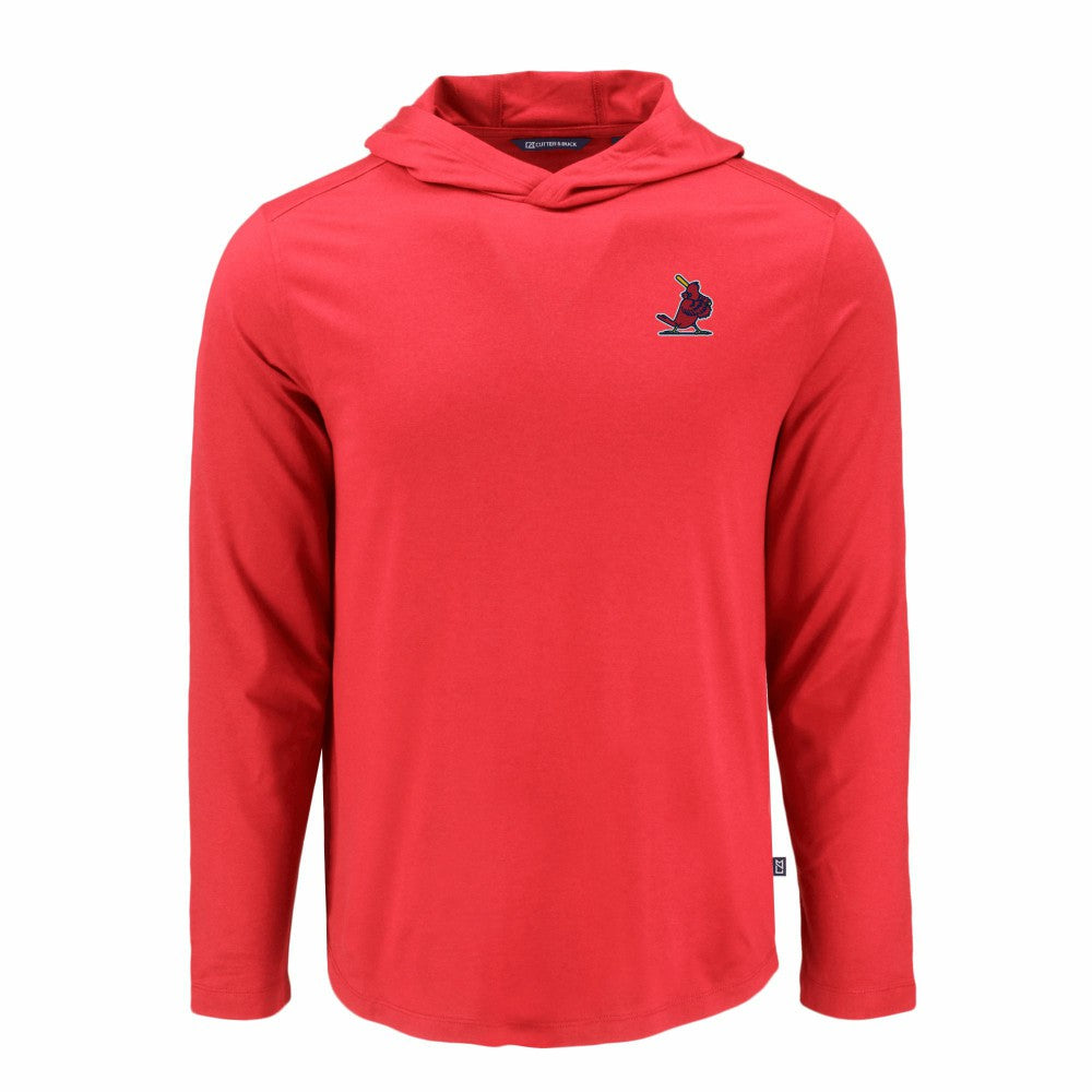 St. Louis Cardinals Cutter & Buck Coastline Epic Comfort Recycled Eco Hoodie Long Sleeve T-Shirt - Red Hoodies