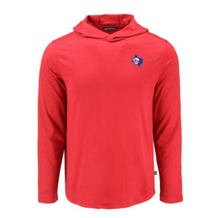 Texas Rangers Cutter & Buck Coastline Epic Comfort Recycled Eco Hoodie Long Sleeve T-Shirt - Red Hoodies