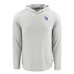 Tampa Bay Rays Cutter & Buck Coastline Epic Comfort Recycled Eco Hoodie Long Sleeve T-Shirt - Gray Hoodies