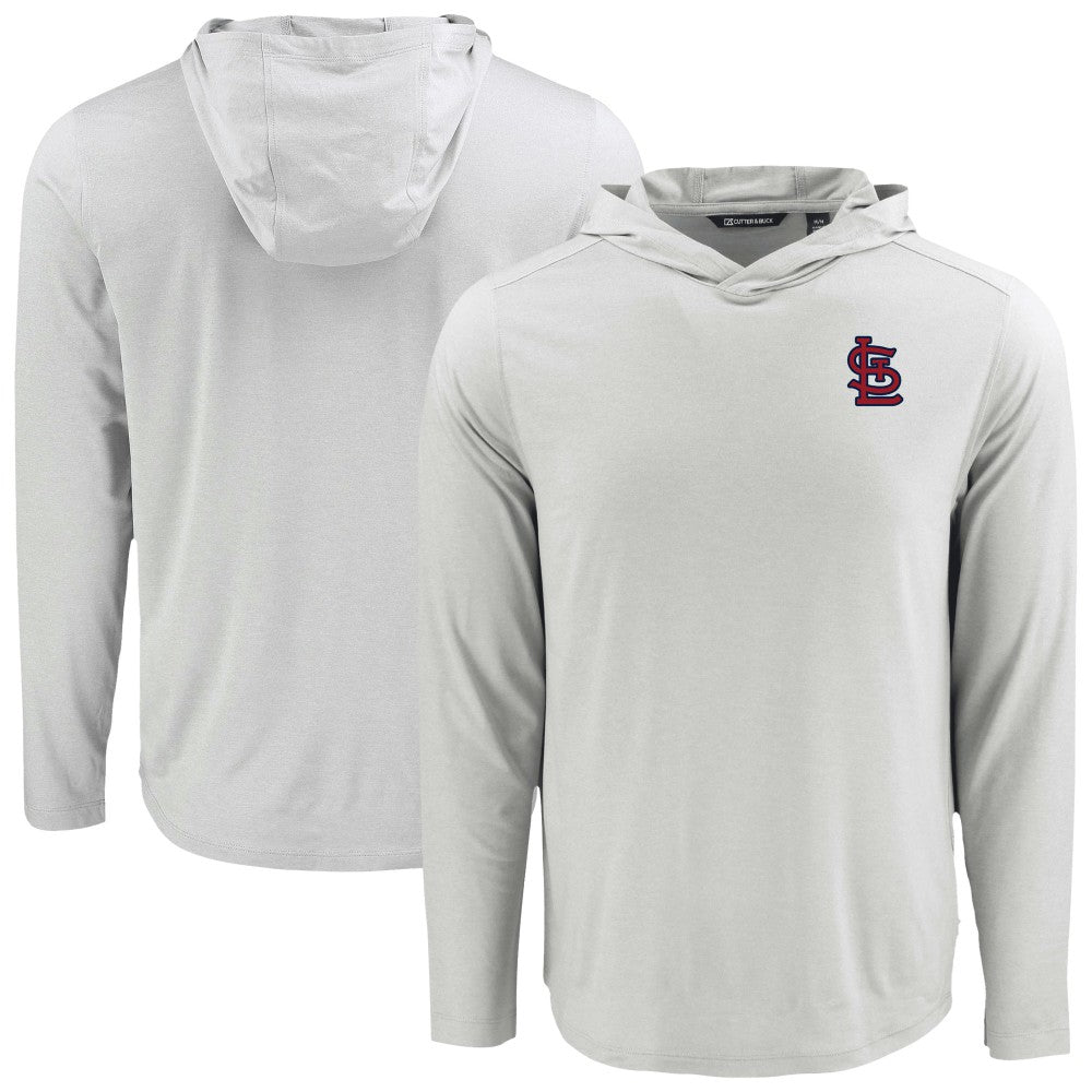St. Louis Cardinals Cutter & Buck Coastline Epic Comfort Recycled Eco Hoodie Long Sleeve T-Shirt - Gray Hoodies