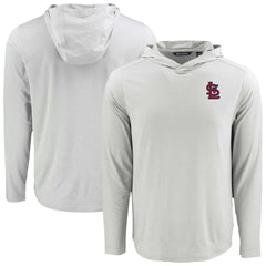 St. Louis Cardinals Cutter & Buck Coastline Epic Comfort Recycled Eco Hoodie Long Sleeve T-Shirt - Gray Hoodies