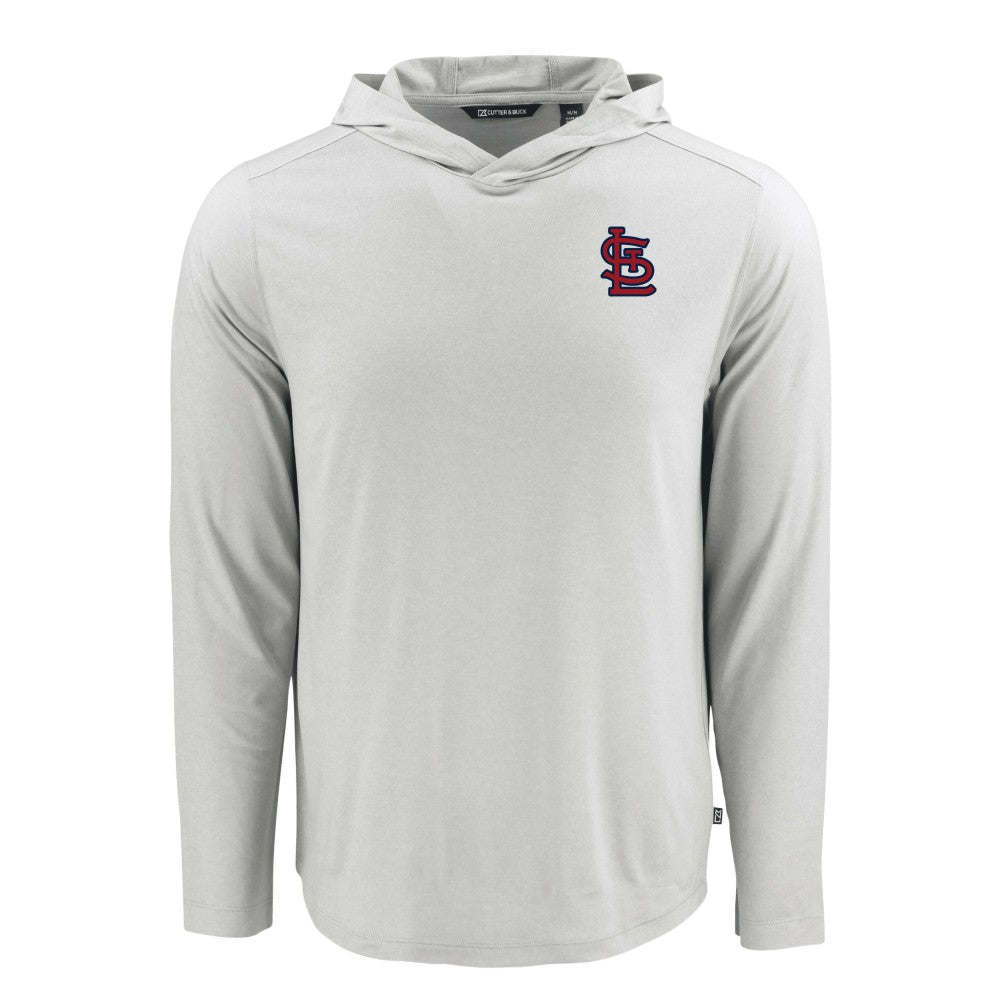 St. Louis Cardinals Cutter & Buck Coastline Epic Comfort Recycled Eco Hoodie Long Sleeve T-Shirt - Gray Hoodies