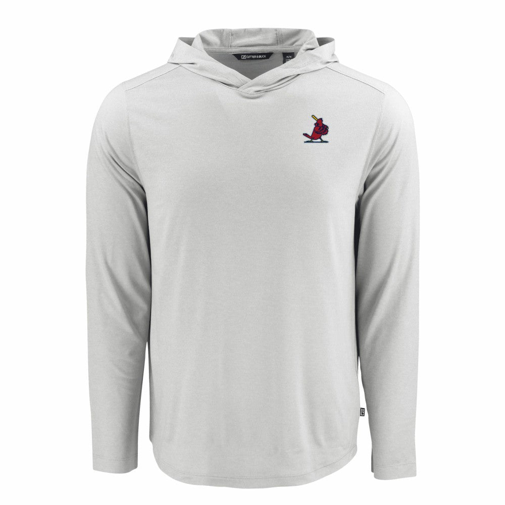 St. Louis Cardinals Cutter & Buck Coastline Epic Comfort Recycled Eco Hoodie Long Sleeve T-Shirt - Gray Hoodies