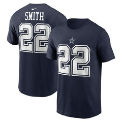 Emmitt Smith Dallas Cowboys Retired Player Name & Number T-Shirt Navy