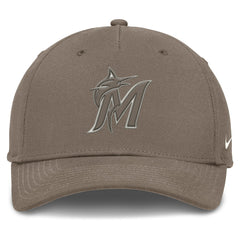 Miami Marlins Nike Rise Performance Adjustable Hat - Brown Hats