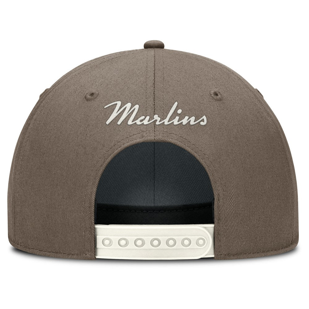 Miami Marlins Nike Rise Performance Adjustable Hat - Brown Hats