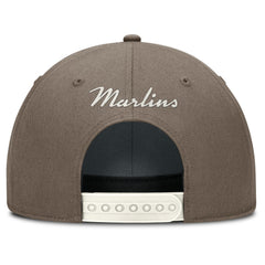 Miami Marlins Nike Rise Performance Adjustable Hat - Brown Hats