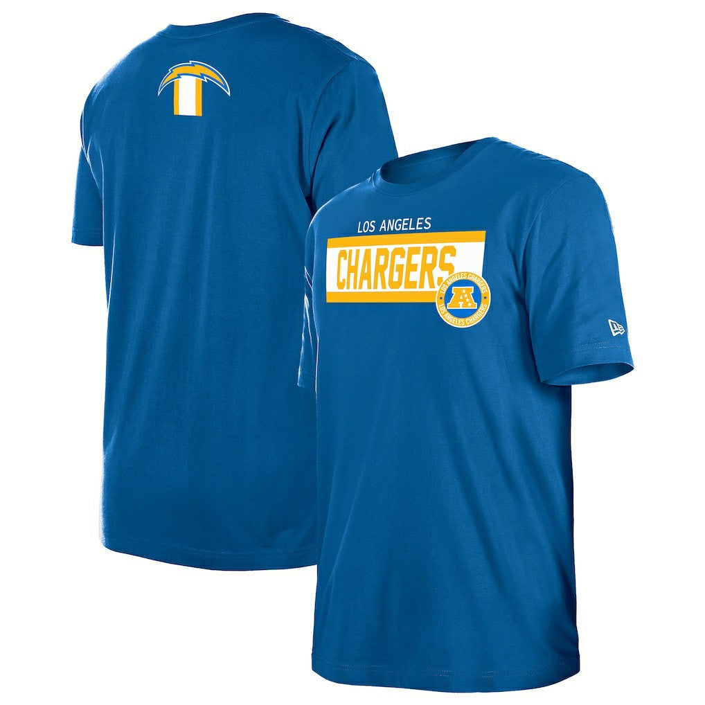 Los Angeles Chargers New Era 3rd Down High Density Print T-Shirt Blue
