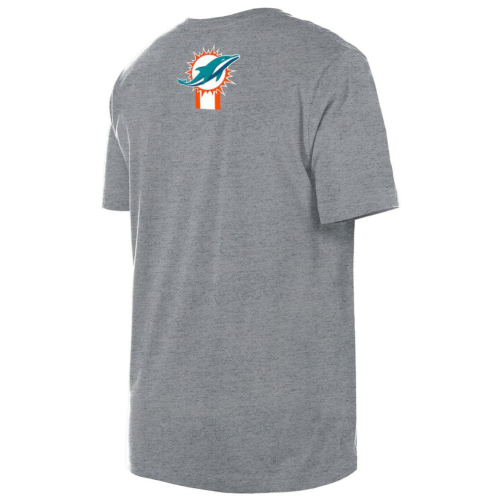 Miami Dolphins New Era 3rd Down High Density Print T-Shirt Gray