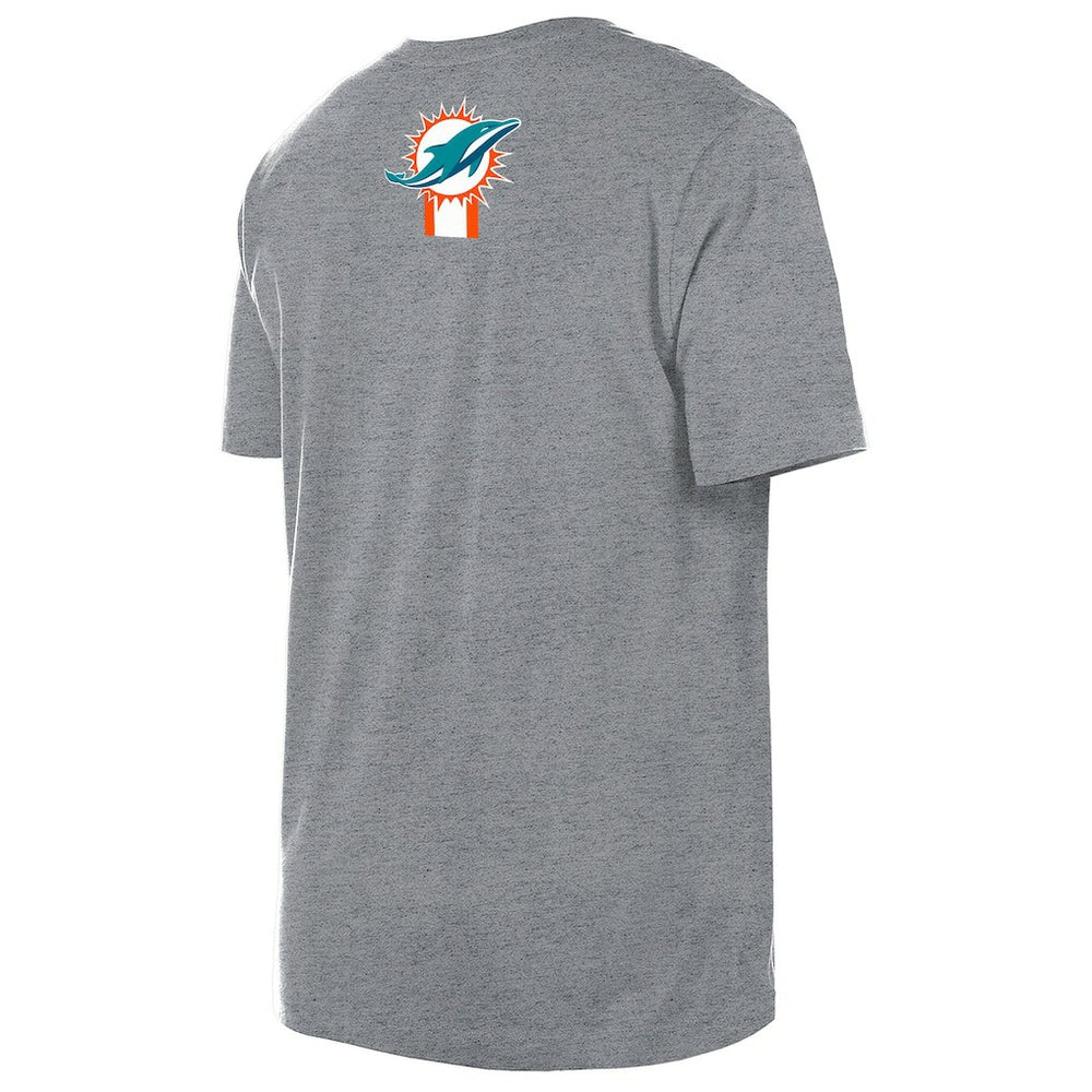 Miami Dolphins New Era 3rd Down High Density Print T-Shirt Gray