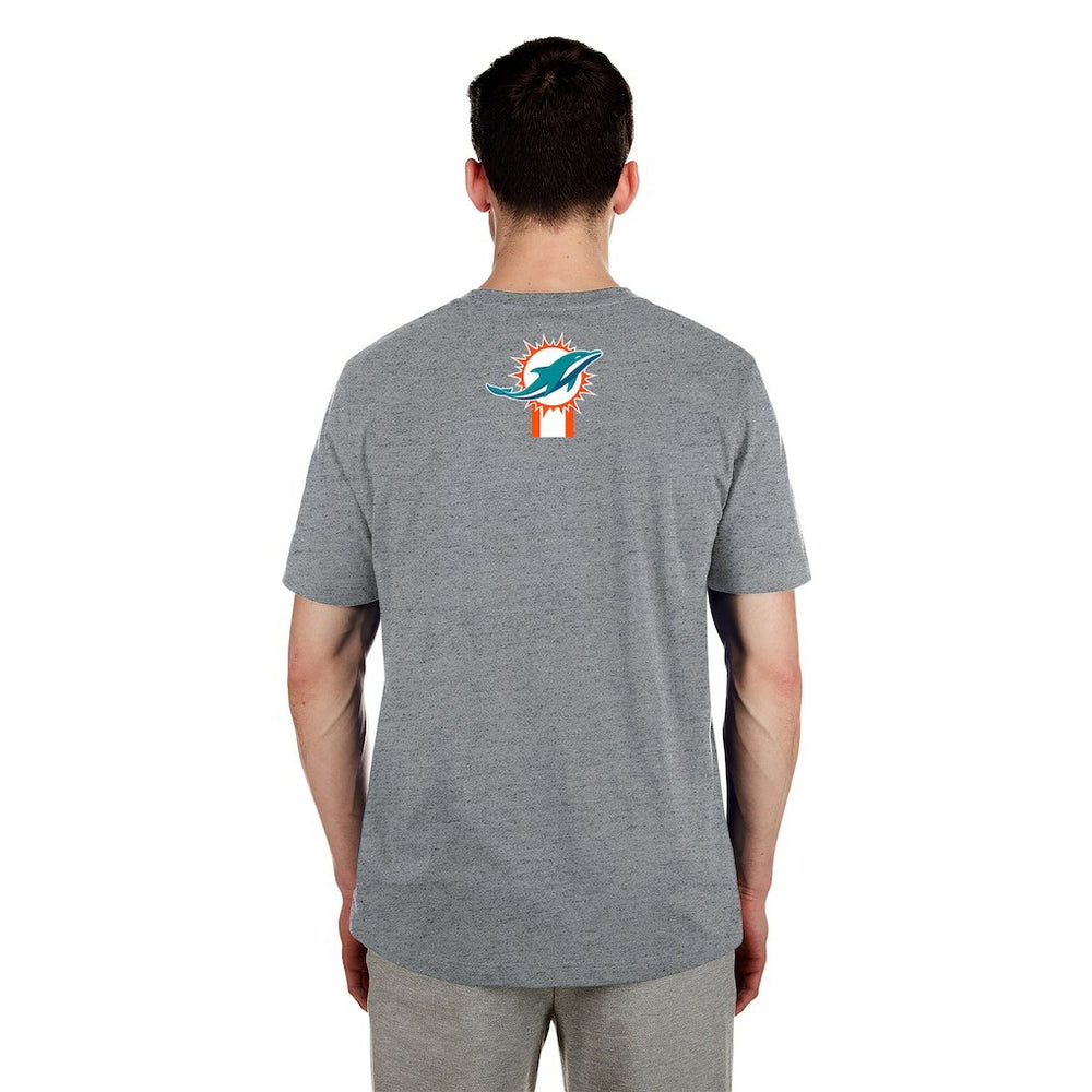Miami Dolphins New Era 3rd Down High Density Print T-Shirt Gray