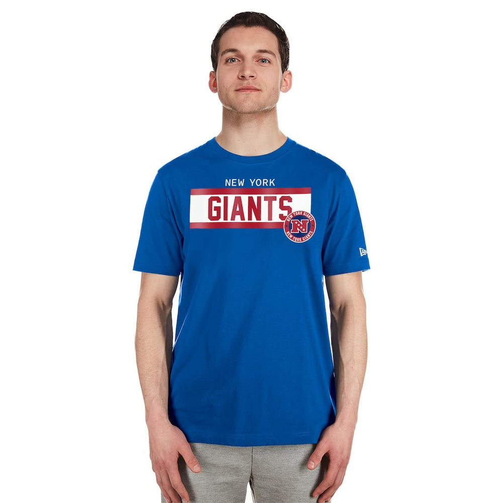 New York Giants New Era 3rd Down High Density Print T-Shirt Blue