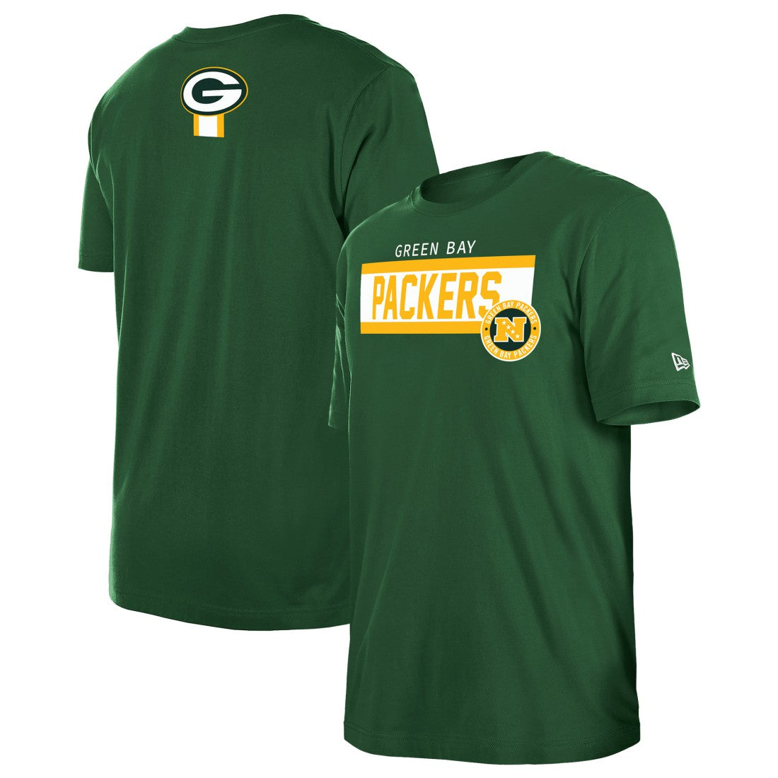 Green Bay Packers New Era 3rd Down High Density Print T-Shirt Green