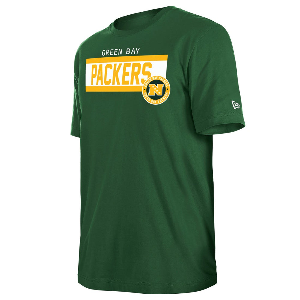 Green Bay Packers New Era 3rd Down High Density Print T-Shirt Green