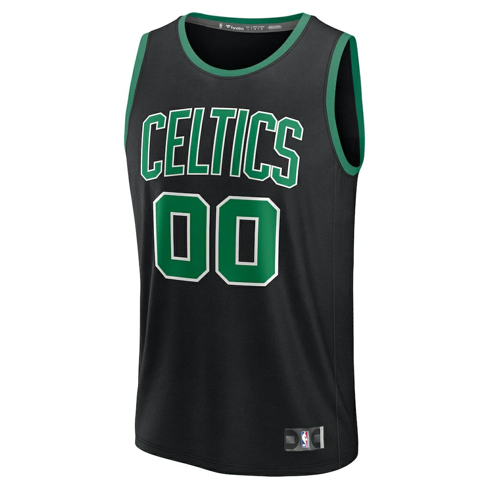 Boston Celtics Youth Fast Break Custom Replica Jersey Black Statement Edition