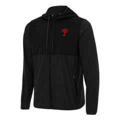 Philadelphia Phillies Antigua Sway Full-Zip Hoodie - Black Hoodies