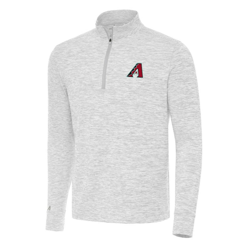 Arizona Diamondbacks Antigua Cause Quarter-Zip Top - Gray/White Tops