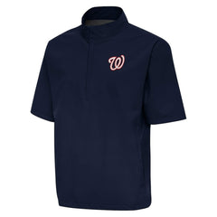 Washington Nationals Antigua Brisk Quarter-Zip Wind Shirt - Navy