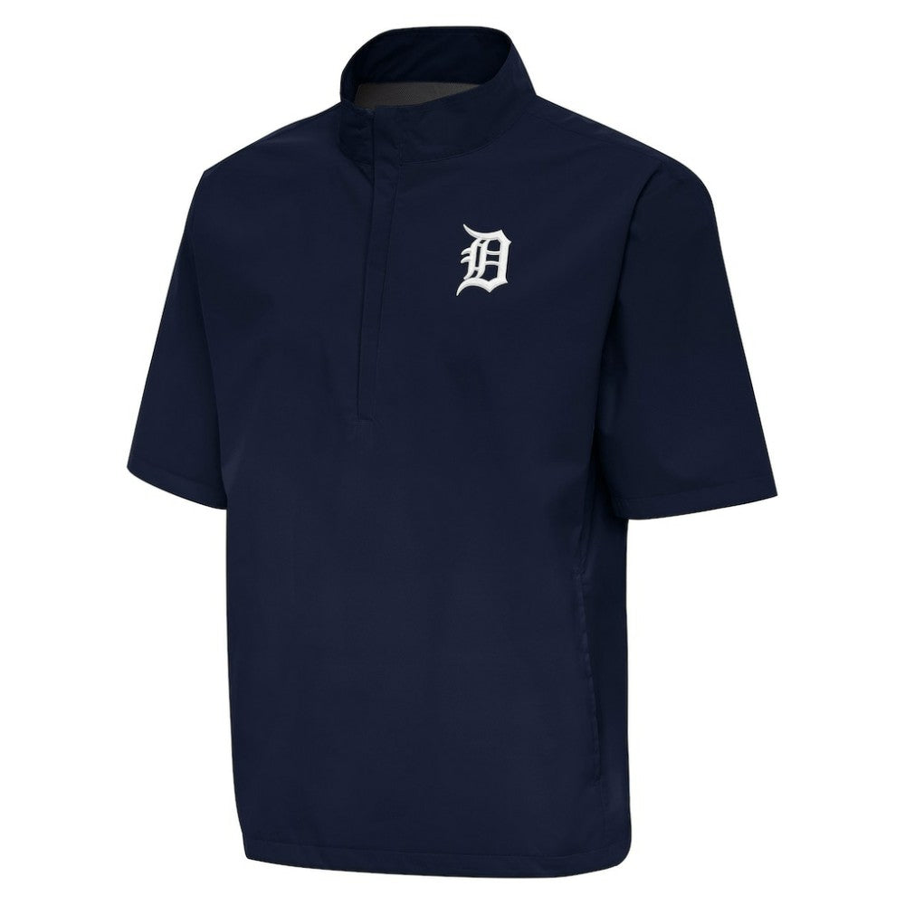 Detroit Tigers Antigua Brisk Quarter-Zip Wind Shirt - Navy